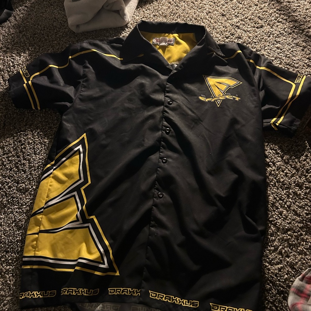 Black and Yellow Miami Effect Paintball Pit Shirt Draxxus